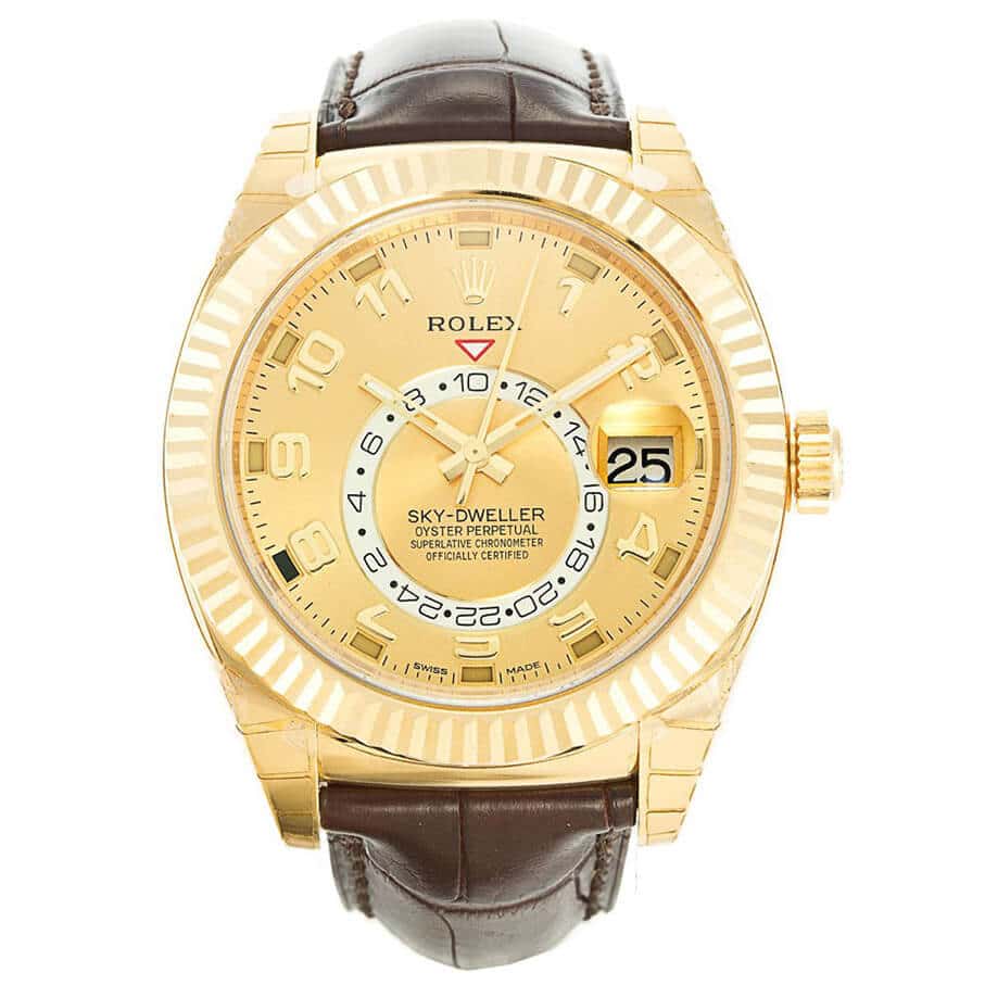 Luxury Replica Rolex Sky-Dweller 326138 42mm Gold Dial